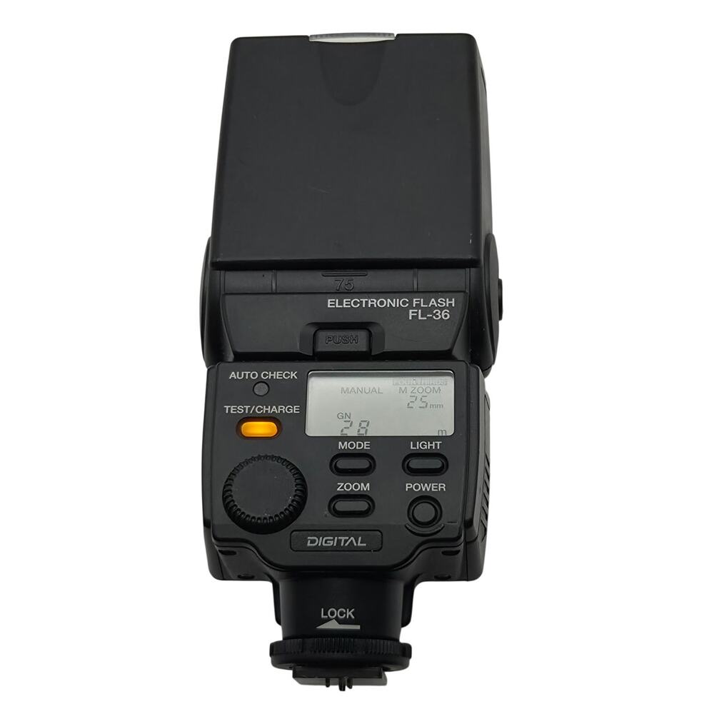 Olympus FL-36 Electronic Flash Tested And Working Black Shoe Mount